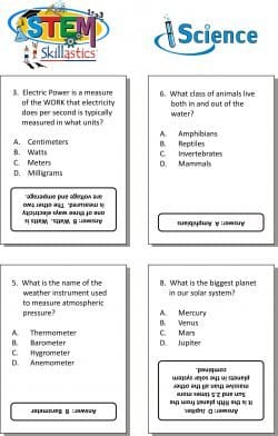 Science STEM Cards 