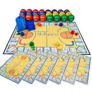 Basketball Skillastics and 24 Multi-Colored Sport Specific Exercise Games