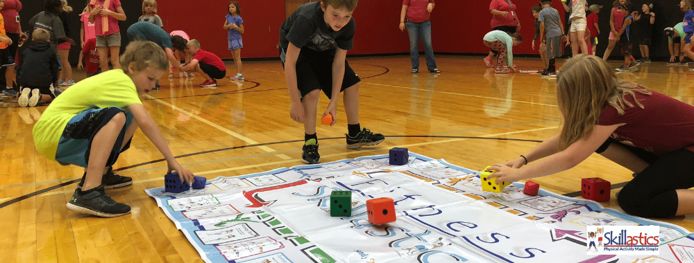 after school workout Students Exercising in Classroom with Be Fit 2 Learn Skillastics Math.