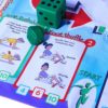 Close up of the Fitness Skillastics activity kit board showing example exercises for participants.