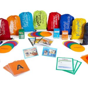 The 11 Skillastics kits that you receive with the After School Package and example contents from those kits.