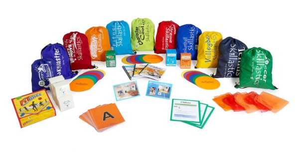 The 11 Skillastics kits that you receive with the After School Package and example contents from those kits.