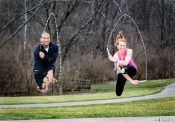 2 people doing jump rope